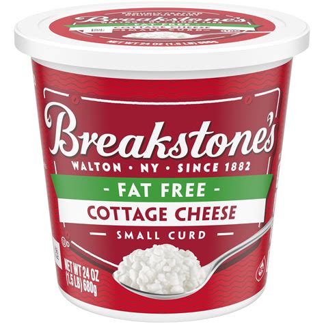 Fat free cottage cheese. Longley Farm fat-free cottage cheese is more than a ""fat-free alternative""; it's a product in its own right and is appreciated by a wide public, ranging from cheese lovers to slimmers and body-builders. High in taste and high in protein, word is spreading fast. Typical values per 100g. Energy. 267kJ / 63kcal. 