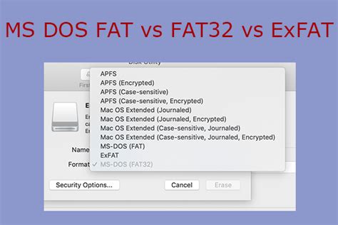 Fat vs fat32 vs exfat. .  ...
