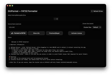 Fat32 formatter github.  Download FAT32 Formatter with Windows GUI format for quick an...
