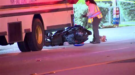 Fatal crash involving school bus, scooter rider in Northwest Miami-Dade