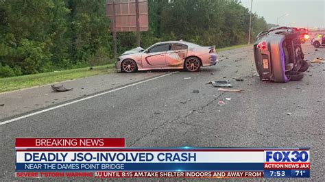 Fatal crash jacksonville fl. The Florida Highway Patrol said the crash began after a 61-year-old woman driving a sedan failed to slow down for a vehicle in front of her. 65-year-old man hit and killed in St. Augustine on US-1 