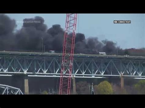 Fatal crash sparks blaze on major bridge in Connecticut