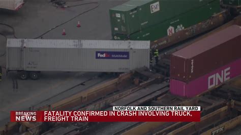 Fatality confirmed in crash involving truck, freight train on South Side
