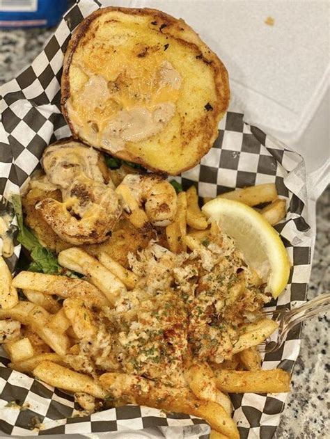 Fatboiz premium gourmet reviews. Double lobster with crab fries !!! - We’re open from 12:00- 6:00pm 573 Jonesboro rd McDonough ga 30253 - #friedlobster #crabfries #sundaymeal... 
