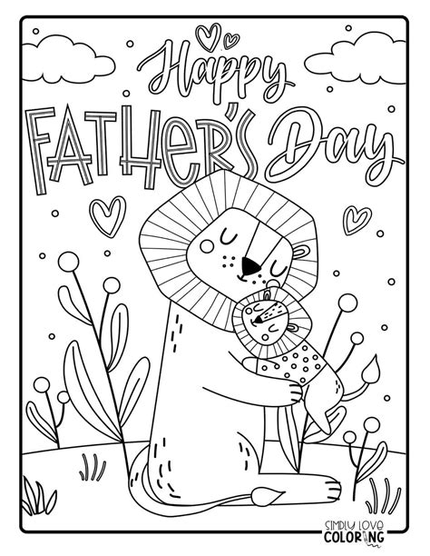Father Day Coloring Shee