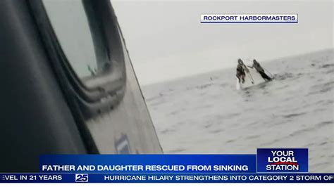 Father and daughter rescued after boat strikes part of shipwreck, starts sinking off Rockport