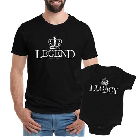 Father and son clothing. Legend And Legacy Shirts Fathers Day Gifts From Baby Boy, Matching Shirts For Father And Newborn Son, Daddy Daughter Matching Outfits, Father Son Matching Shirts, Daddy And Me, Toddler, Baby Girl. 15. $1599. FREE delivery Mar 22 - 27. Or fastest delivery Wed, Mar 20. Small Business. 