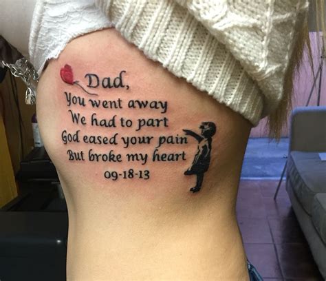 4. Simple Dad Tattoos On The Arm: Image Source: Instagram. This cute papa tattoo design is a perfect option for people who like minimalistic patterns for body art. The words papa are engraved in cursive font in thin lines, and a cute little heart-shaped balloon is added beside the terms, which looks beautiful.. 