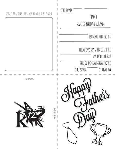Fathers Day Template Printable Free