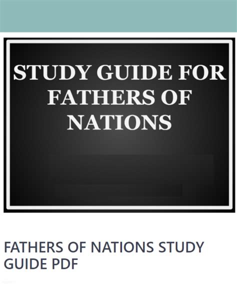 Fathers Of Nations - Study Guide - Facebook