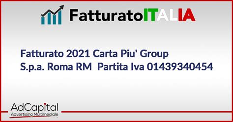 Fatturato Pagano S.p.a. Roma RM