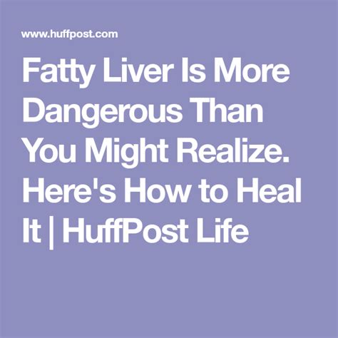 Fatty Liver Is More Dangerous Than You Might Realize. Here