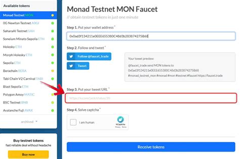 Faucet monad.  Built with C++ Monad Testnet Get Monad Test Tokens You can get test tokens...