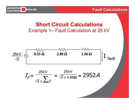 Fault current calculation. Oct 2, 2020 · I_sec = (KVA rating of the Source) / (Secondary side voltage of the Transformer) By plugging the values, we will get; I_sec = 100000 / 220. Now, we will calculate the value of the short circuit current on the secondary side of the transformer, it will help the protective device to act accordingly. I_sc = ( (100%) / ( (Impedance of … 