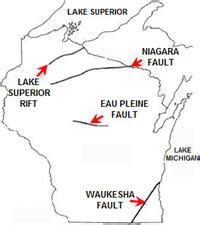 Fault lines in wisconsin. Earthquake History of the United States, U.S. Geological Survey Publication 41-1 (1982 edition) lists no Wisconsin earthquakes but lists quite a few out-of-state events as being felt in Wisconsin. Some that plot on the borders of Wisconsin are on the above map but are listed under Michigan or Illinois. 