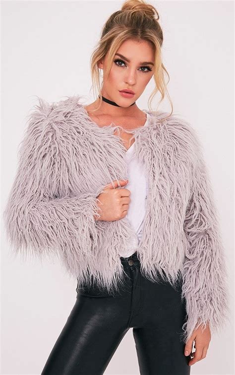 Faux Fur Shaggy Coat : Target