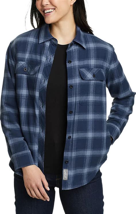 Faux Shearling Lined Flannel Shirt - aviat.com.do