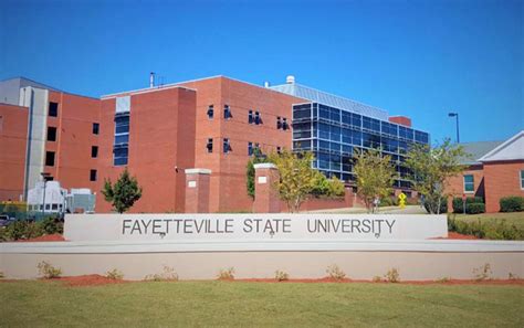 Fayetteville state. Fayetteville State University William R. Collins Building 1200 Murchison Road Fayetteville, NC 28301-4298. Toll Free: (800) 222-2594 Phone: (910) 672-1371 Fax: (910 ... 