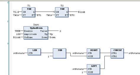Fbd codes. Comments improve the comprehensibility of the code. LD objects (contacts and coils) are also allowed in FBD networks, enabling the mix of FBD and LD code. Ladder Diagram (LD) Code programmed in the graphical language LD (Ladder Diagram) is composed of contacts and coils. According to IEC 61131-3, different types of contacts and coils can be used. 