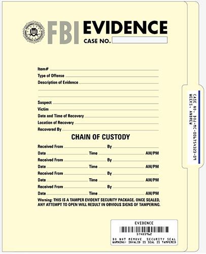 Fbi Case File Template