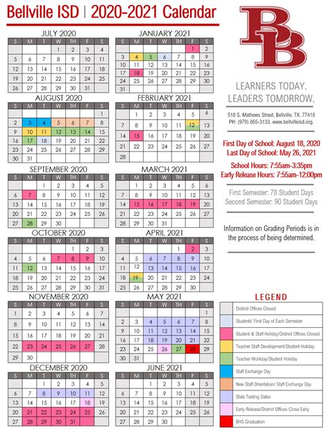Fbisd Calendar