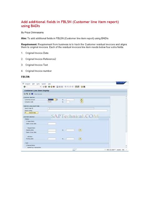 Fbl5n additional fields.  The configuration steps will help consultants to satisfy the u...