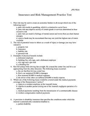 Fbla Insurance And Risk Management Practice Test