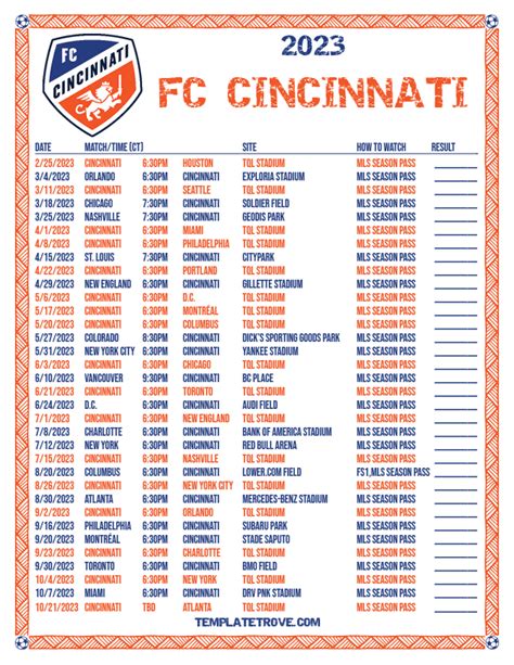 Fc Cincinnati 2023 Schedule