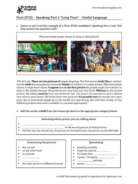 Fce part 2 speaking.  Read my article about useful language for speaking test part ...