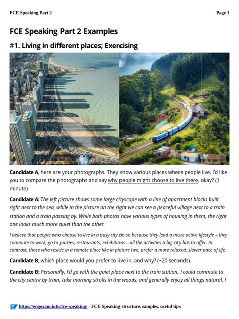 Fce speaking part 2.  Read my article about useful language for speaki...