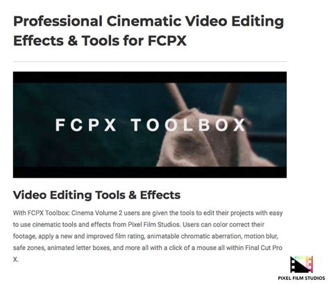 Fcpx toolbox cinema volume 2. 0 FCPX Removal TransZoom Mask FCPX Kinet...