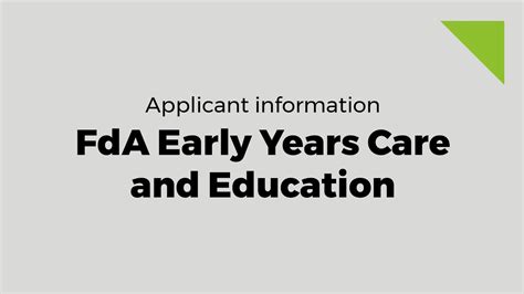 FdA EARLY YEARS CARE & EDUCATION - Issuu