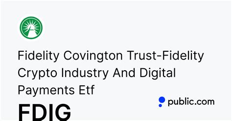 Find the latest quotes for Fidelity Crypto Industry and Digital Payments ETF (FDIG) as well as ETF details, charts and news at Nasdaq.com.. 