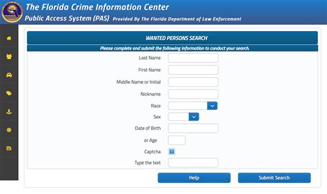 Fdle warrant inquiry. It is FDLE's desire that the information contained herein be accurate and reliable. Any person who believes information provided is not accurate should contact the FDLE Enforcement and Investigative Support by phone at1-888-357-7332 or by e-mail at sexpred@fdle.state.fl.us. Offender Search. First Name: 