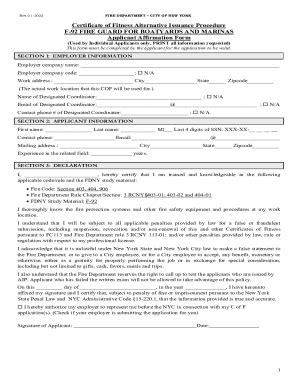 Fdny certificate of fitness renewal. Description. A Certificate of Fitness is required for supervising the temporary storage and dispensing of flammable or combustible liquids construction sites. Learn More About Applying, Operating and Renewing S-93 Certification. < Go … 