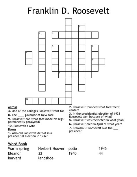 Fdr project crossword clue. Our crossword solver found 10 results for the crossword clue "fdr project". 