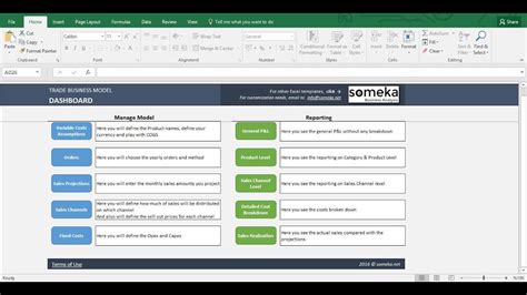 Feasibility Study Excel Template Projections Spreadsheet