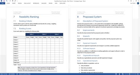 Feasibility Study Template Templates Forms Checklists For Ms Office