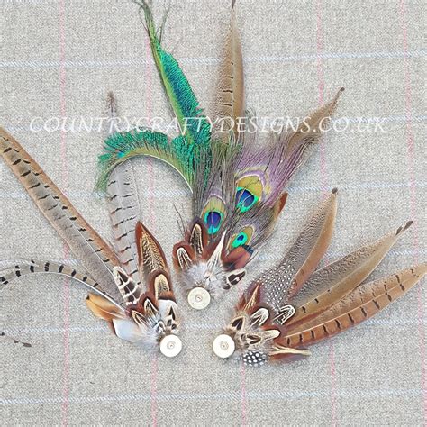 Feather Brooch mixed feathers including various parrot Cartridge …