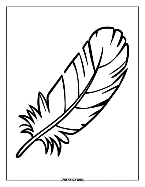 Feather Coloring Page