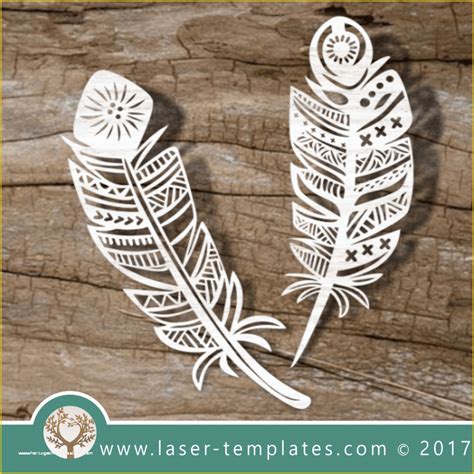 Feather Cutting Templates