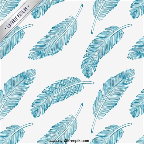 Feathers editable pattern Vector Free Download
