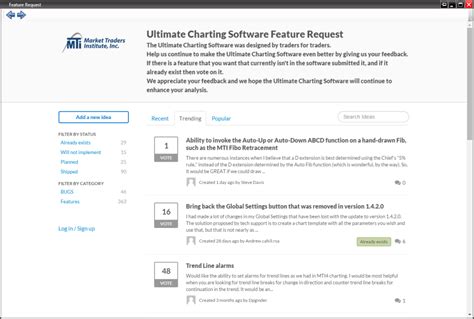 Feature Request Ultimate Charting Software Manual 1