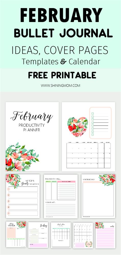 February Bullet Journal And Productivity Planner Free Printables