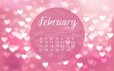 February Calendar Background