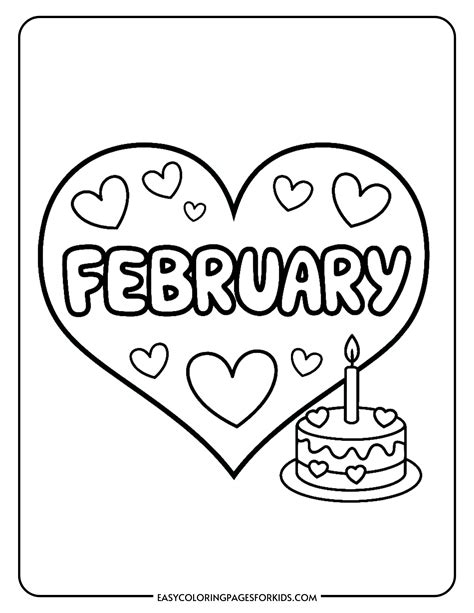 February Coloring Shee
