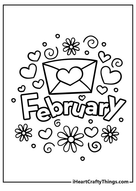 February Month Pages Coloring Pages