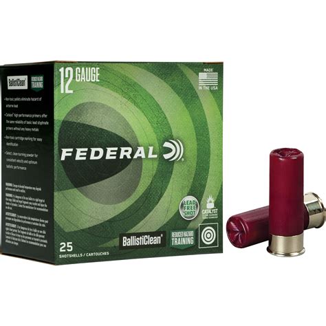 Federal Ballisticlean Frangible 12 Gauge Ammo 25 Rounds 2-3/4” …