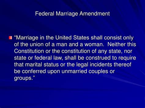 Federal Marriage Amendment