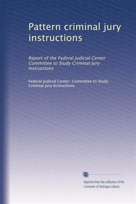 Federal Pattern Jury Instructions Patterns Gallery